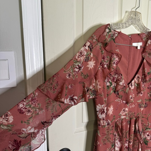 Wayf Dress Ruffle Mini Floral Dainty - Picture 4 of 8